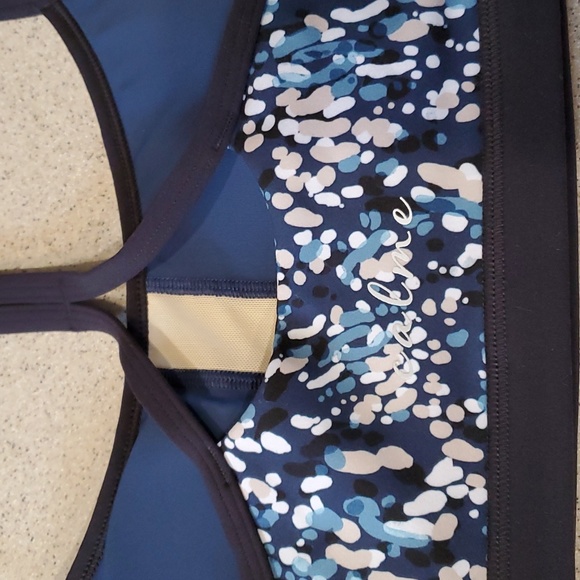 CALME by Johnny Was Endurance Sports Bra II in Blue Speckled, Size XSMALL, NWT - Picture 7 of 9